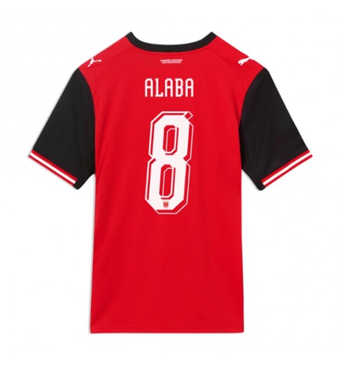 Rakousko David Alaba #8 Domácí Dres MS 2026 Krátký Rukáv Rakousko David Alaba #8 Domácí Dres MS 2026 Krátký Rukáv